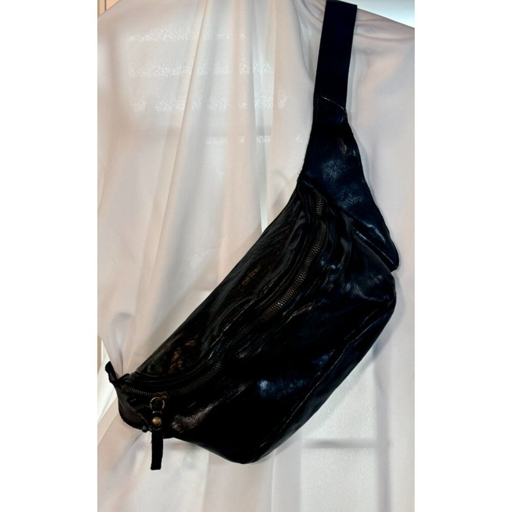 Campomaggi Teodorano 25.02.1961 Black Italian Leather Belt Bag Waist Sling